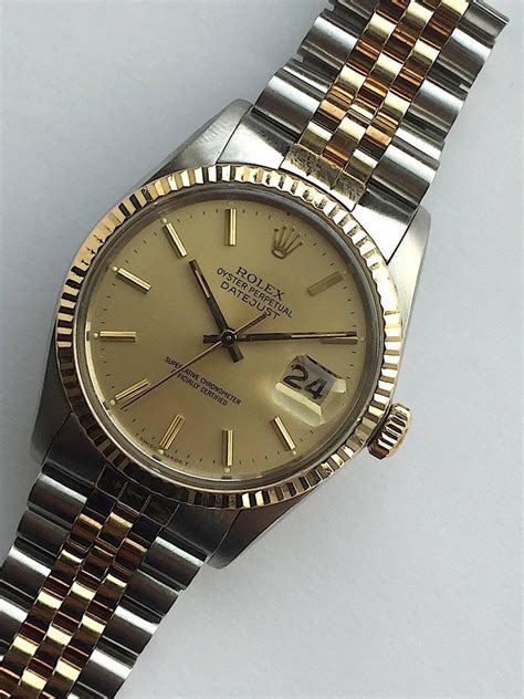 rolex yellow gold oyster perpetual datejust c. 1980|old rolex oyster perpetual datejust.